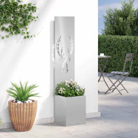 Produktbild för Trädgårds integritetsskärm Djurtryck Silver 32 x 32 x 150 cm