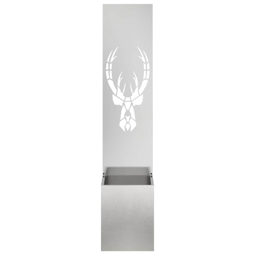 Produktbild för Trädgårds integritetsskärm Djurtryck Silver 32 x 32 x 150 cm