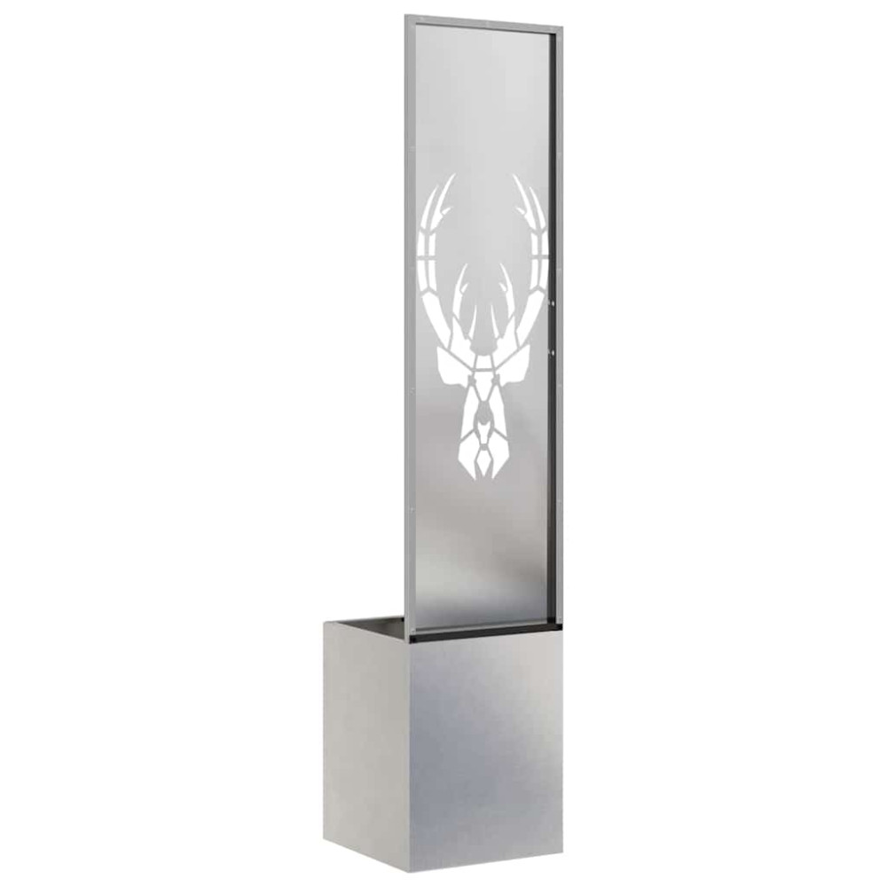Produktbild för Trädgårds integritetsskärm Djurtryck Silver 32 x 32 x 150 cm