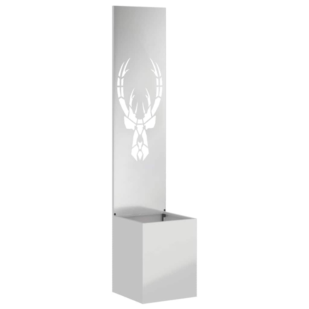Produktbild för Trädgårds integritetsskärm Djurtryck Silver 32 x 32 x 150 cm