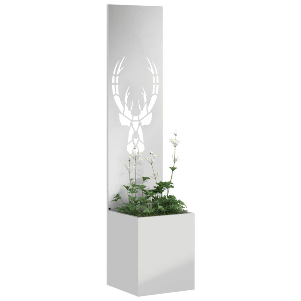 Produktbild för Trädgårds integritetsskärm Djurtryck Silver 32 x 32 x 150 cm