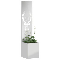 Produktbild för Trädgårds integritetsskärm Djurtryck Silver 32 x 32 x 150 cm