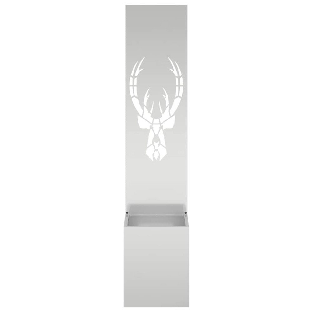 Produktbild för Trädgårds integritetsskärm Djurtryck Silver 32 x 32 x 150 cm