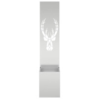 Produktbild för Trädgårds integritetsskärm Djurtryck Silver 32 x 32 x 150 cm