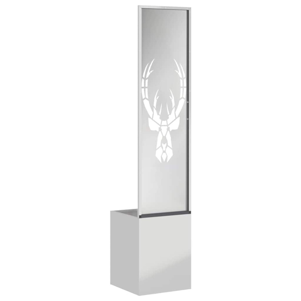 Produktbild för Trädgårds integritetsskärm Djurtryck Silver 32 x 32 x 150 cm