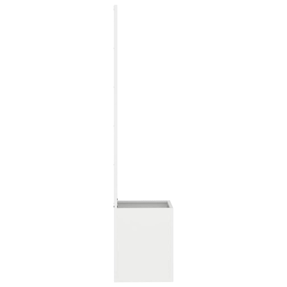 Produktbild för Trädgårds integritetsskärm Vit 32 x 32 x 150 cm Kallvalsat stål