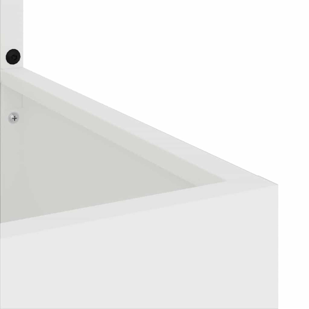Produktbild för Trädgårds integritetsskärm Vit 32 x 32 x 150 cm Kallvalsat stål