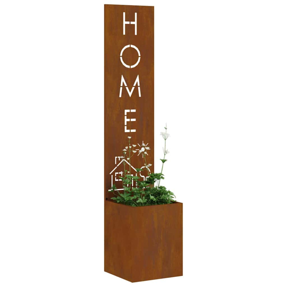 Produktbild för Trädgårds integritetsskärm Rostig 32 x 32 x 150 cm cortenstål