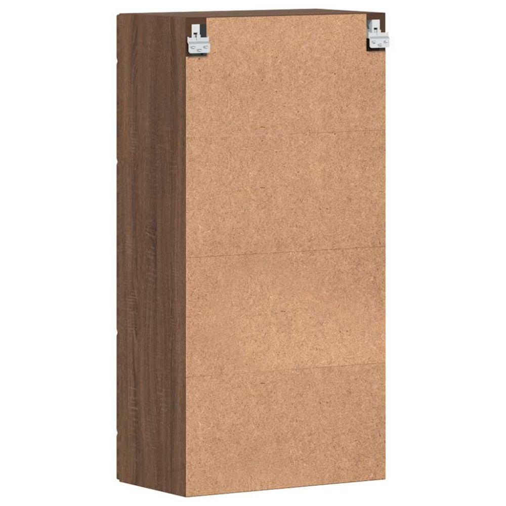 Produktbild för Träskåp med lagring Brun Ek 50 x 29 x 100 cm Konstruerat trä