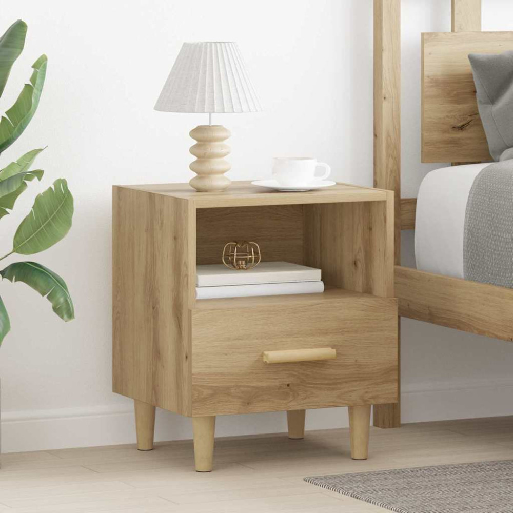 Produktbild för Nattduksbord Artisan Ek 40 x 35 x 47 cm Konstruerat trä