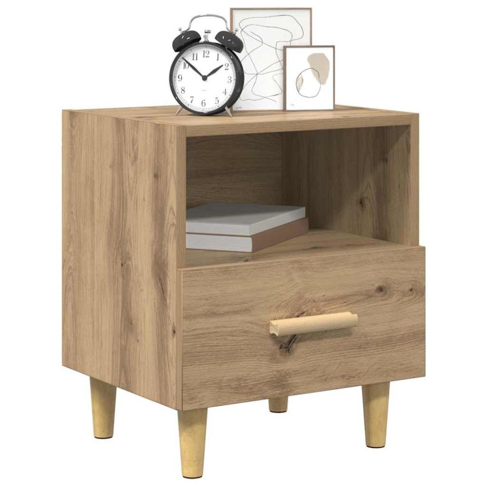 Produktbild för Nattduksbord 2 pcs Artisan Ek 40 x 35 x 47 cm Konstruerat trä