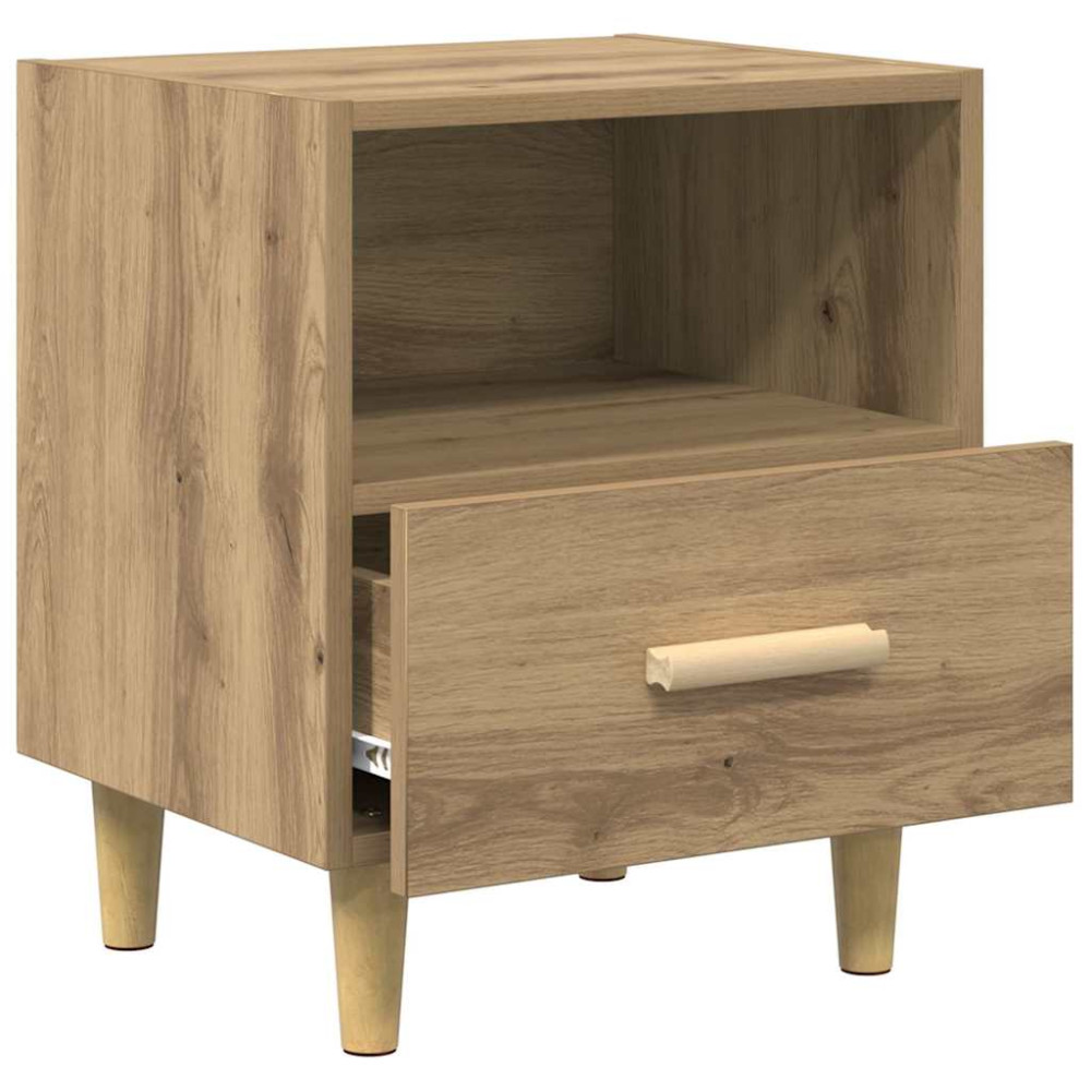 Produktbild för Nattduksbord 2 pcs Artisan Ek 40 x 35 x 47 cm Konstruerat trä