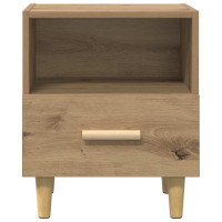 Produktbild för Nattduksbord 2 pcs Artisan Ek 40 x 35 x 47 cm Konstruerat trä