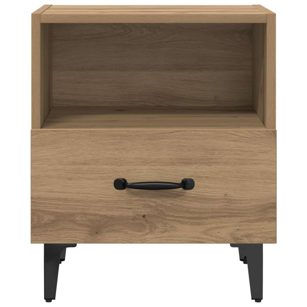 Produktbild för Nattduksbord 2 pcs Artisan Ek 40 x 35 x 47,5 cm Konstruerat trä