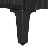 Produktbild för Nattduksbord 2 pcs Svart ek 40 x 35 x 47.5 cm Konstruerat trä