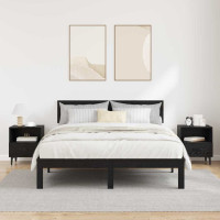 Produktbild för Nattduksbord 2 pcs Svart ek 40 x 35 x 47.5 cm Konstruerat trä