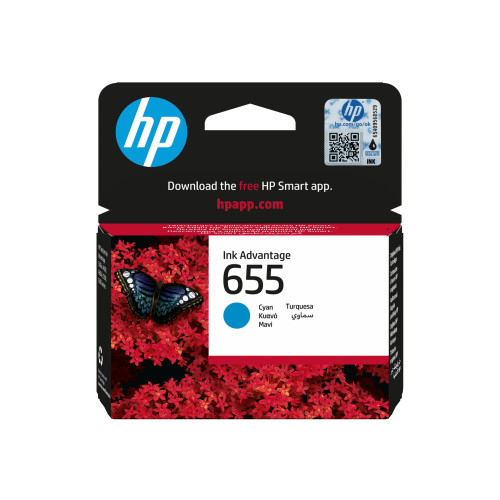 Hewlett-Packard HP 655 - cyan - original - Ink Advantage - bläckpatron