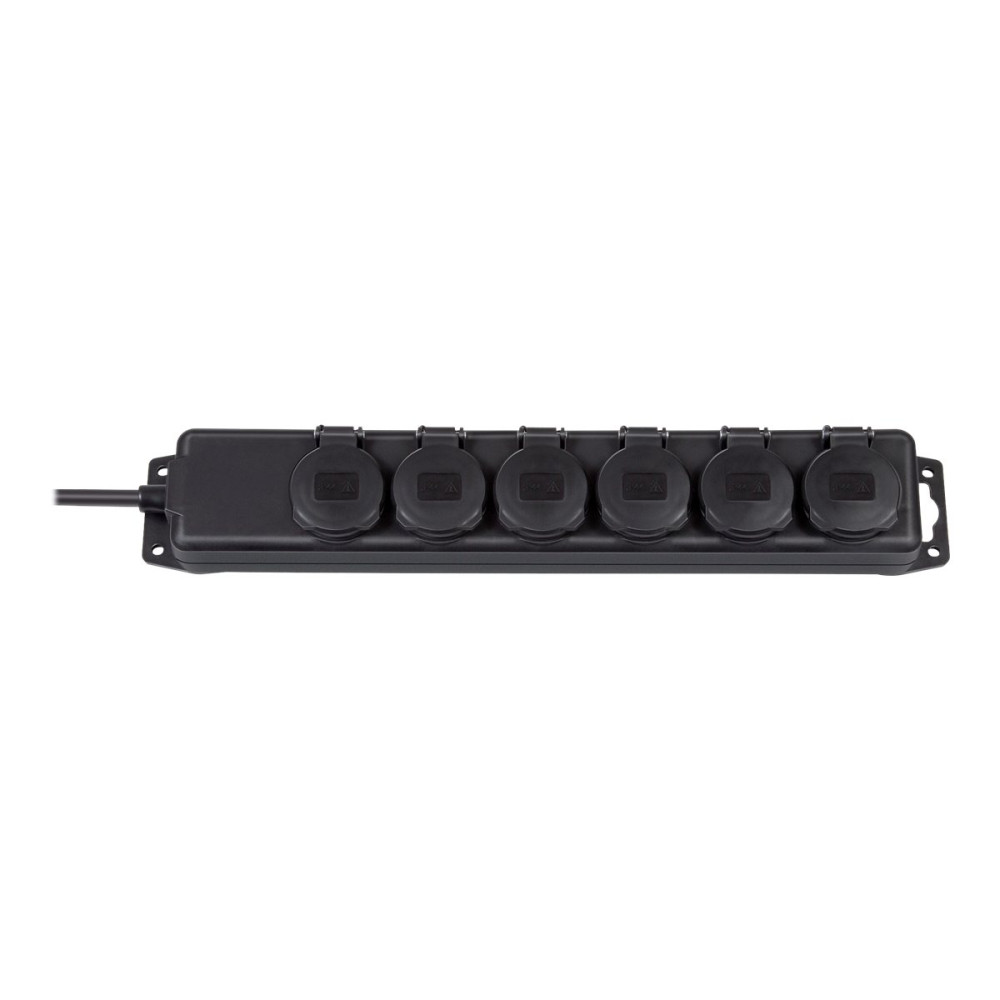 Produktbild för brennenstuhl Extension socket IP44 6-way black 2m H07RN-F 3G1,5 - effektband