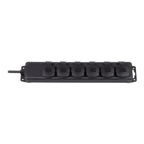 Brennenstuhl brennenstuhl Extension socket IP44 6-way black 2m H07RN-F 3G1,5 - effektband