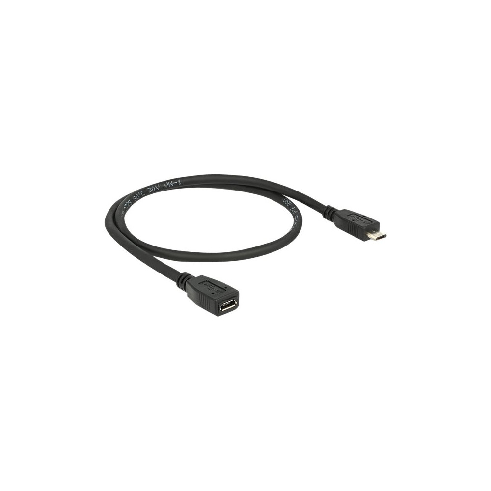 Produktbild för Delock - USB-förlängningskabel - mikro-USB typ B till mikro-USB typ B - 50 cm