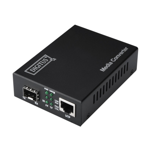 Digitus DIGITUS DN-82130 - fibermediekonverterare - 10Mb LAN, 100Mb LAN, 1GbE