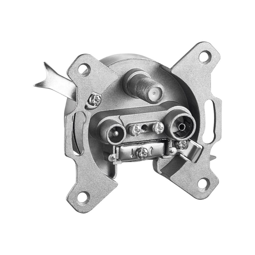 Produktbild för goobay 3-way antenna-wall-socket - antenna socket