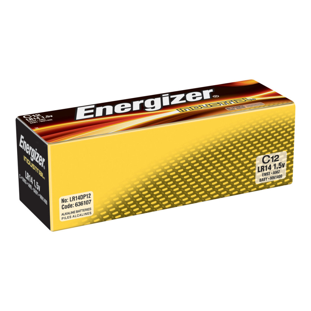 Produktbild för Energizer Industrial batteri - 12 x C - alkaliskt