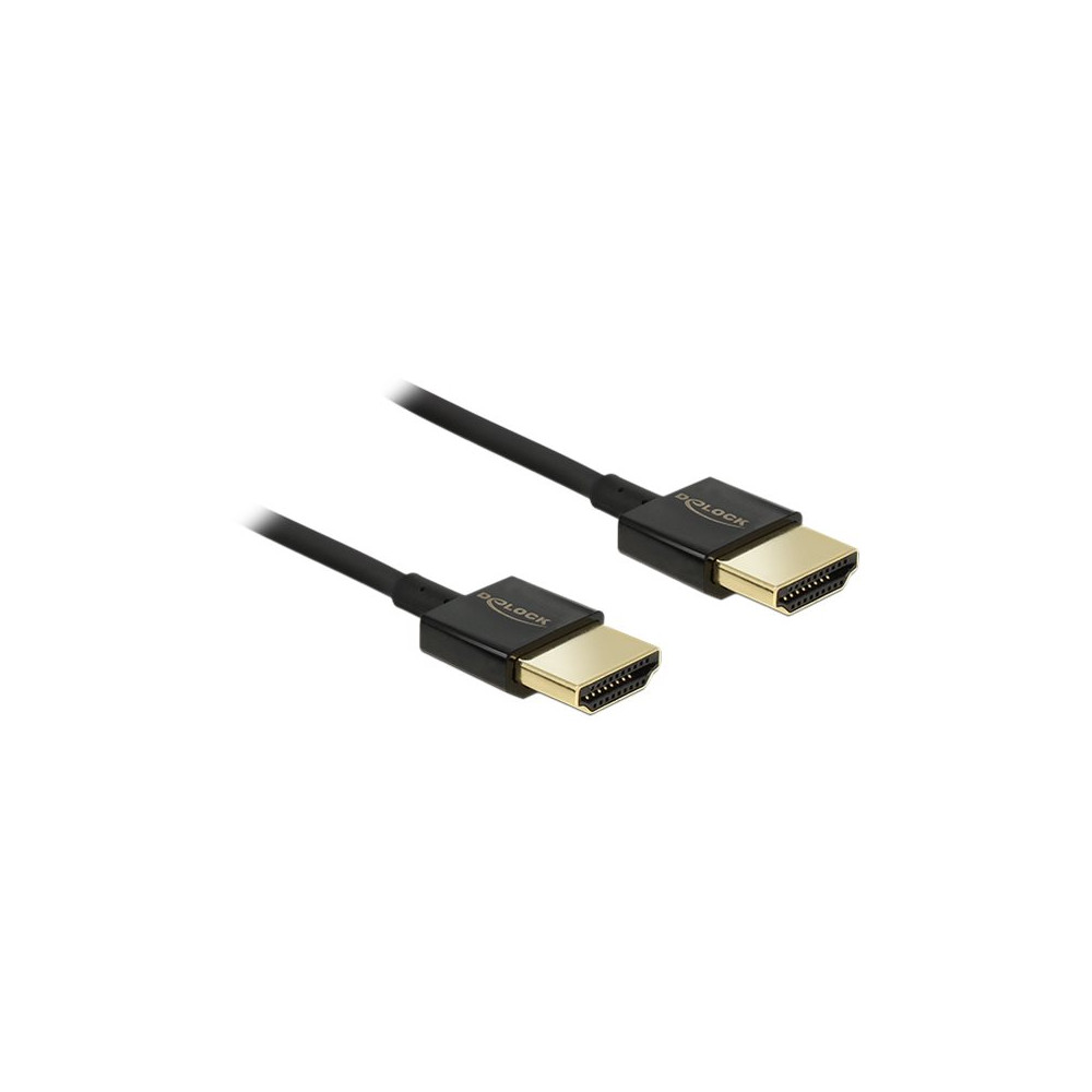 Produktbild för Delock Premium - HDMI-kabel med Ethernet - 0.5 m