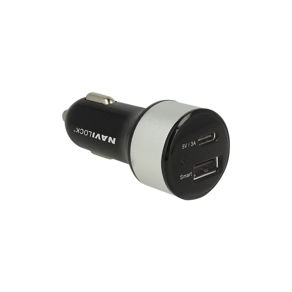 Produktbild för Navilock Car charger strömadapter för bil - USB, USB-C