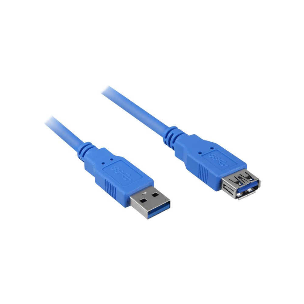 Produktbild för Sharkoon - USB-förlängningskabel - USB typ A till USB typ A - 1 m