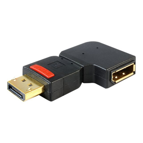 DeLOCK Adapter Displayport male > Displayport female angled left - DisplayPort-adapter - Adaptrar & Hubbar