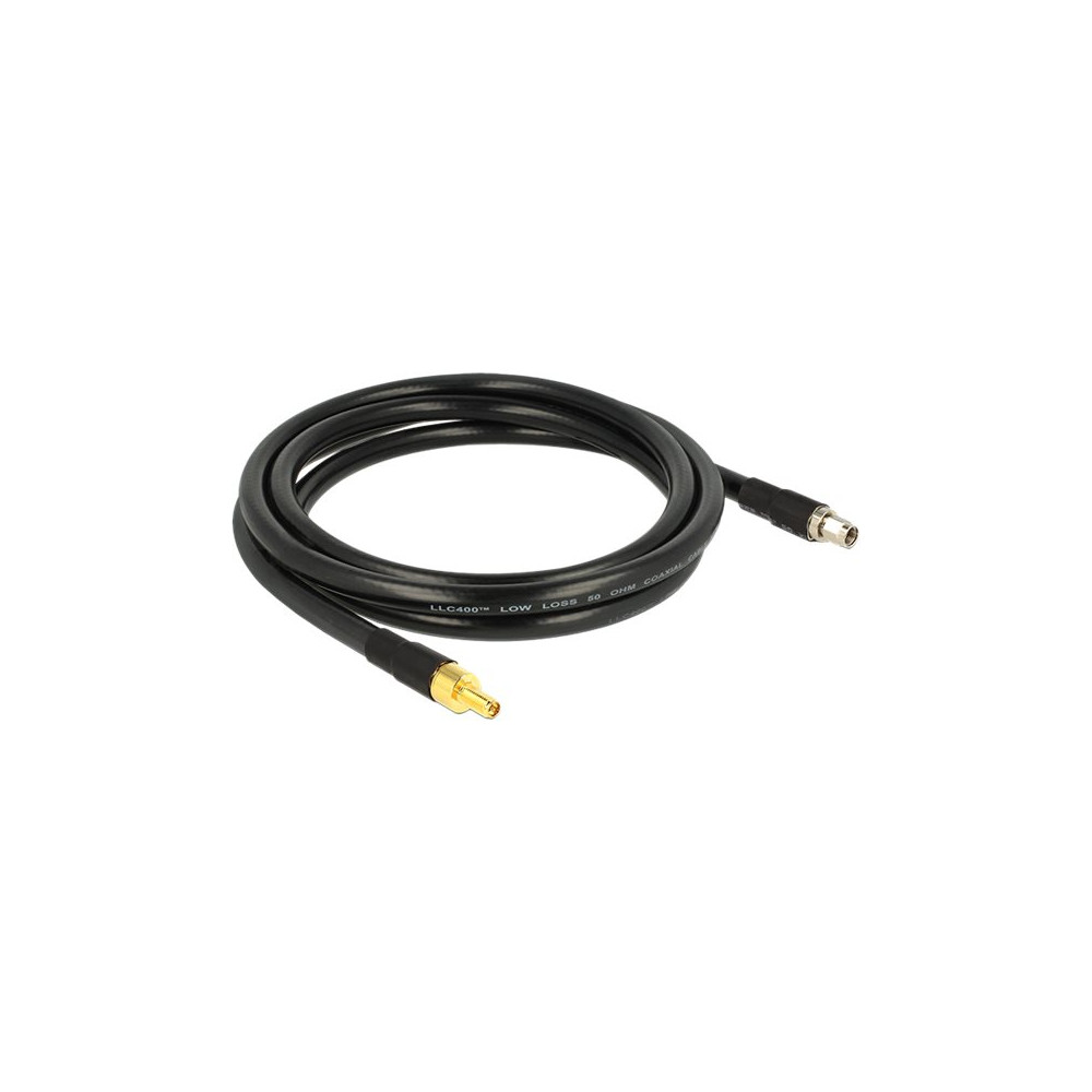 Produktbild för Delock CFD400 LLC400 low loss - antennförlängningskabel - 2 m - svart