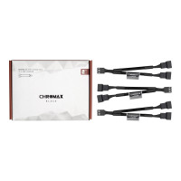 Produktbild för Noctua NA-SYC1 chromax.black - strömkabel till fläkt - 4-stifts PWM till 4-stifts PWM - 11.5 cm
