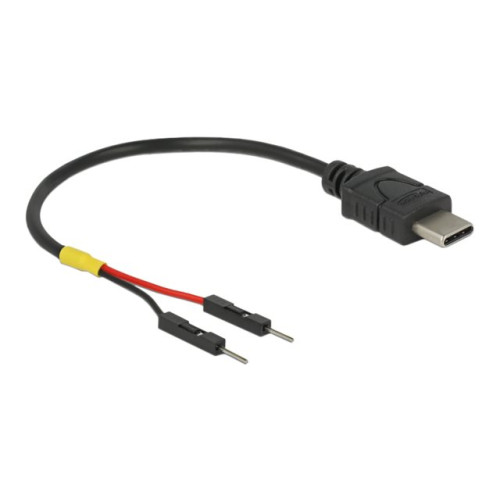 DeLOCK Delock - USB-/strömkabel - USB-C till 2-stifts USB-kontakt - 10 cm