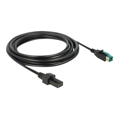 DeLOCK Delock - USB-kabel med egen strömförsörjning - USB PlusPower (12 V) till 8 stifts (2x4) PoweredUSB-fjärrsida - 4 m