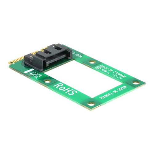 DeLOCK MiniPCIe Converter mSATA full size > 1 x SATA 7 pin female - kontrollerkort - SATA 6Gb/s - PCIe Mini Card - Övrigt inom datorkomponenter