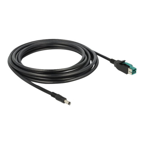 DeLOCK Delock - USB-kabel med egen strömförsörjning - USB PlusPower (12 V) till växelströmsuttag 2,1/5,5 mm - 4 m