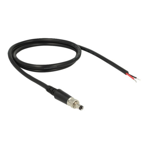 DeLOCK Delock - strömkabel - DC-jack 5,5 mm x 9,5 mm (ID: 2,5 mm) till blank tråd - 95 cm