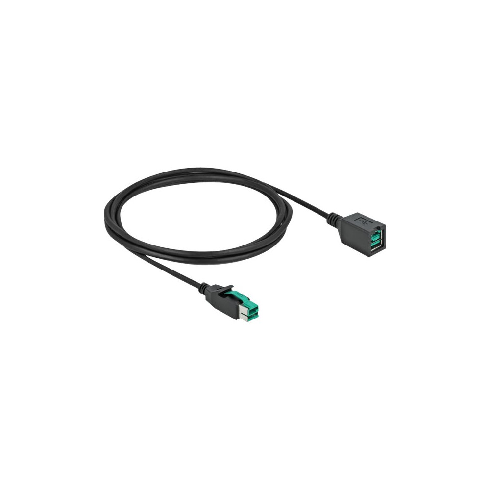 Produktbild för Delock - PoweredUSB förlängningskabel - USB PlusPower (12 V) till USB PlusPower (12 V) - 2 m