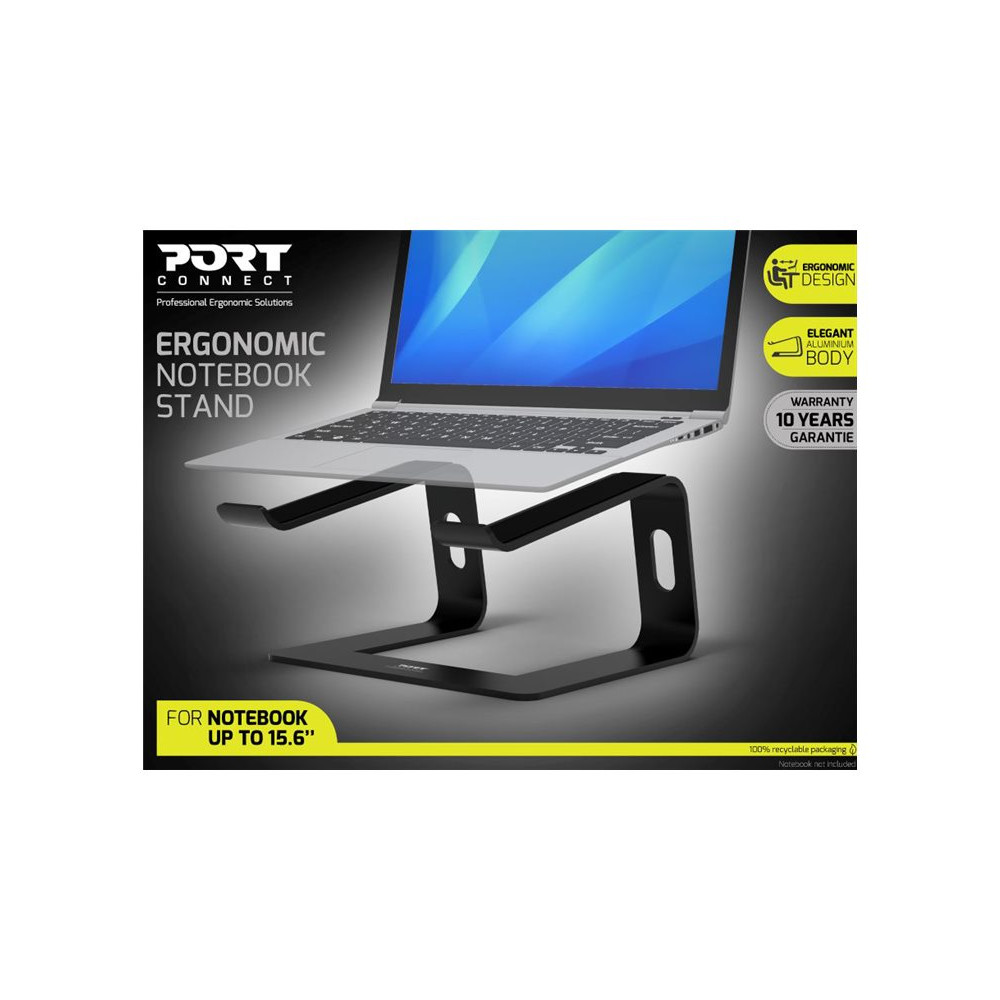 Produktbild för PORT Connect ERGONOMIC NOTEBOOK STAND - ställ för bärbar dator