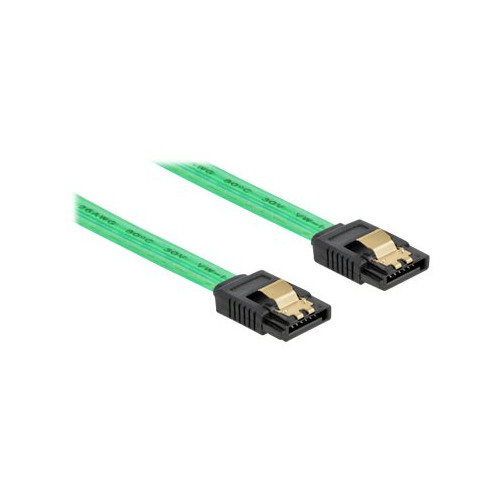 DeLOCK SATA 6 Gb/s Cable UV glow effect - SATA-kabel - 20 cm - Övrigt inom Kablar & Kontakter