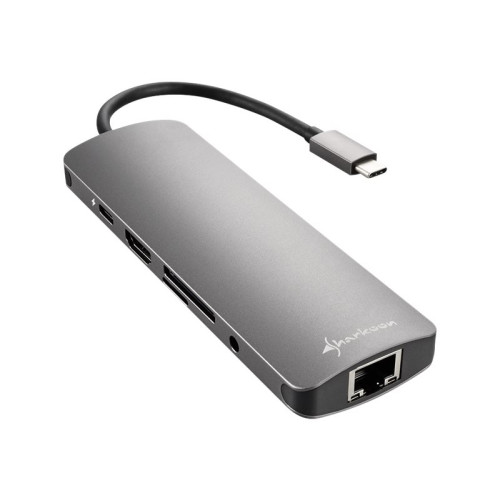 Sharkoon Sharkoon USB 3.0 Type C Combo Adapter - dockningsstation - USB-C - HDMI - 10Mb LAN