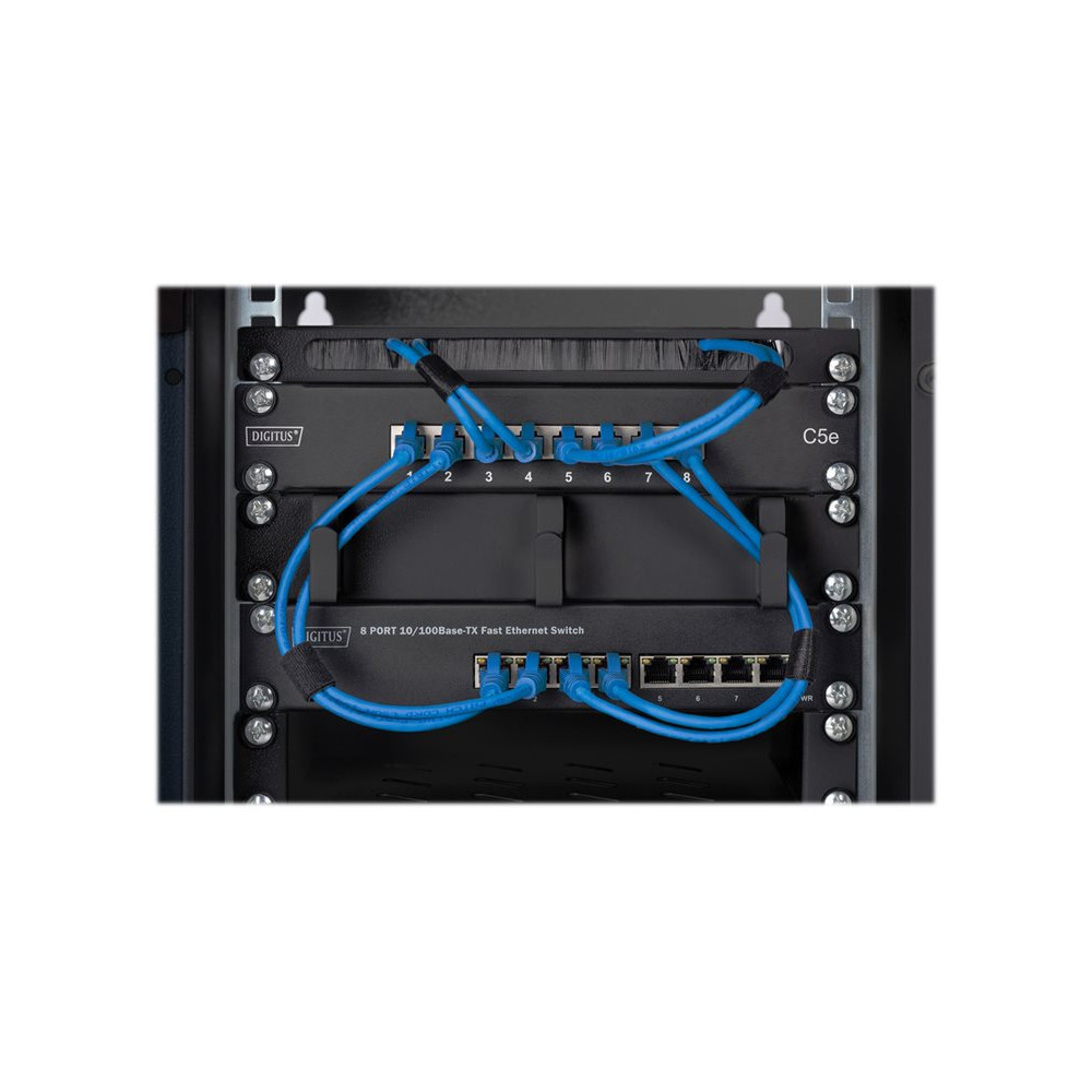 Produktbild för Digitus DN-10-TRAY-1-B - hylla för rack - 1U