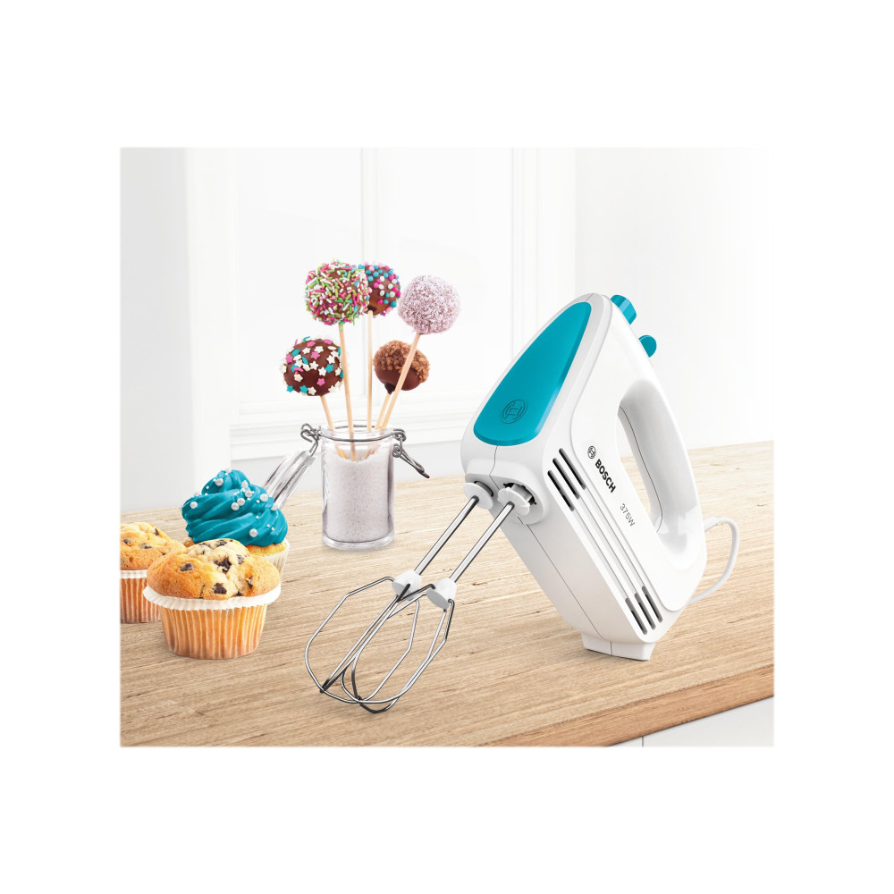 Produktbild för Bosch CleverMixx MFQ2210D - handmixer - vit/dynamisk blå