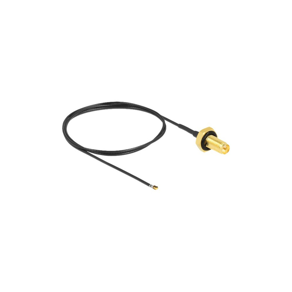 Produktbild för Delock antennkabel - 50 cm - grå, svart