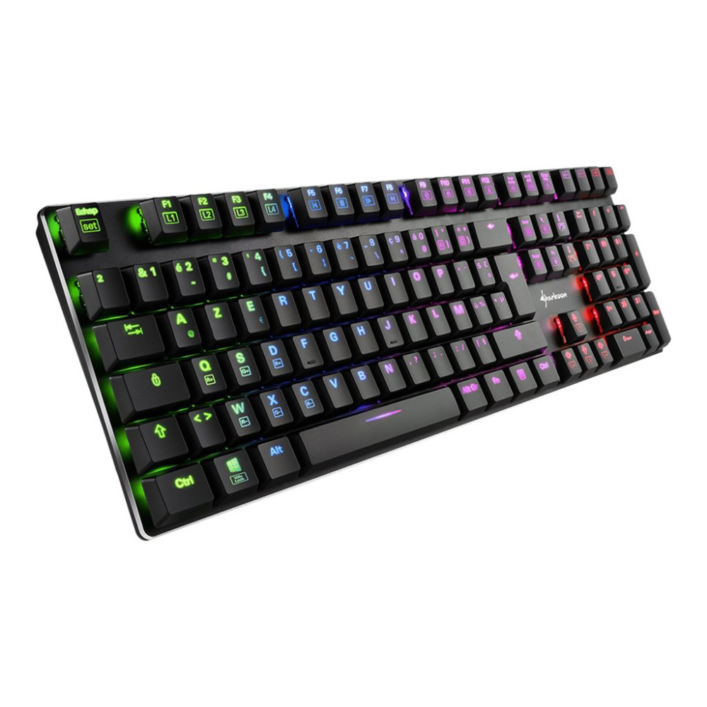 Produktbild för Sharkoon PureWriter RGB - tangentbord - fransk - svart Inmatningsenhet