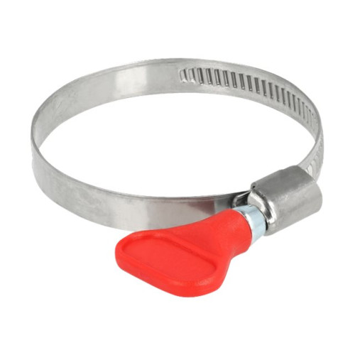 DeLOCK Delock - hose clamp - lämplig för 40 - 60 mm hose - röd (paket om 5)