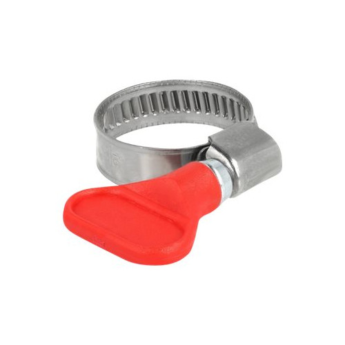 DeLOCK Delock - hose clamp - lämplig för 16 - 25 mm hose - röd (paket om 5)