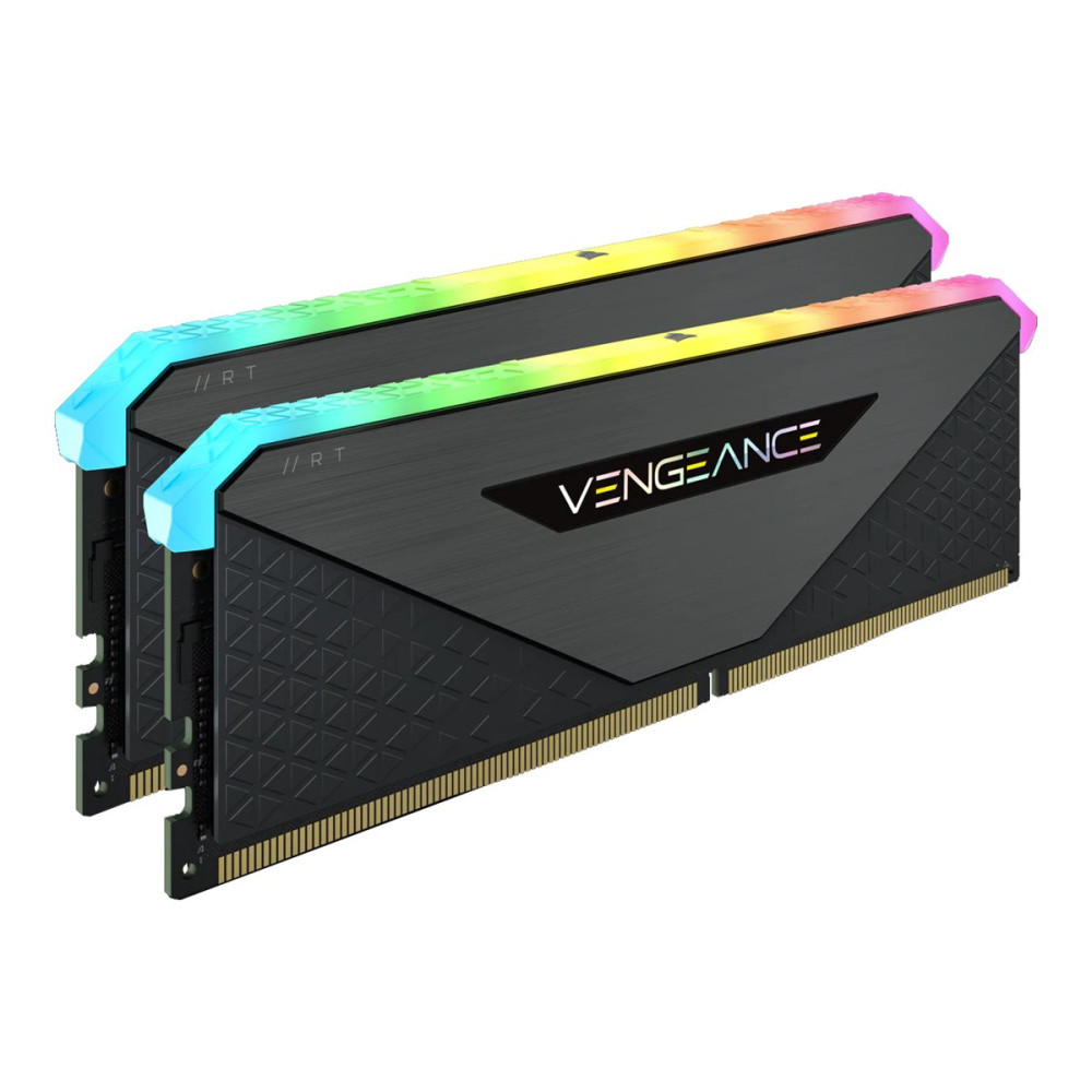 Produktbild för CORSAIR Vengeance RGB RT - DDR4 - sats - 16 GB: 2 x 8 GB - DIMM 288-pin / PC4-25600 - ej buffrad