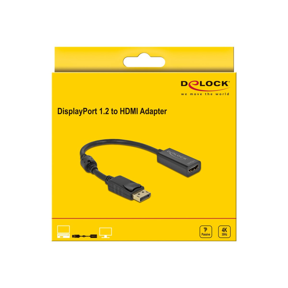 Produktbild för Delock videokort - DisplayPort / HDMI - 20 cm